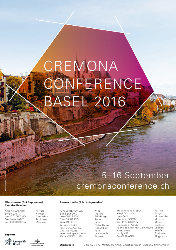 Cremona conference Basel 2016